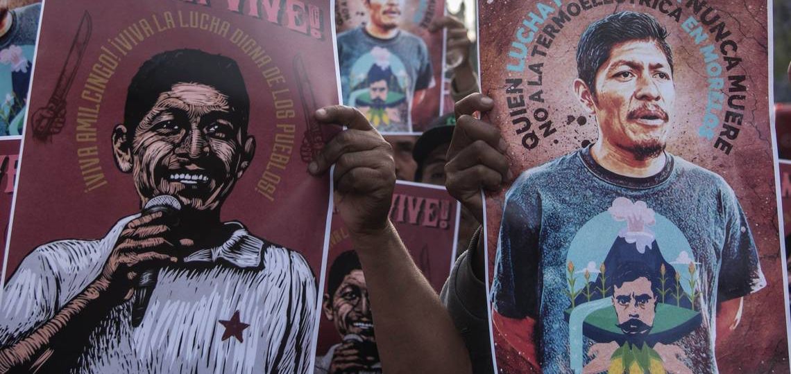 Protestas por el asesinato del activista Samir Flores